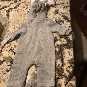Grey faux fur Cat and Jack Onesie